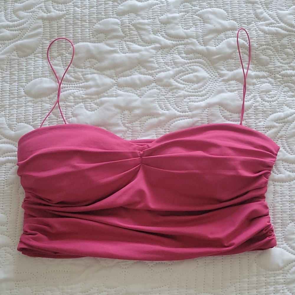Oh Polly Pink Crop Tank